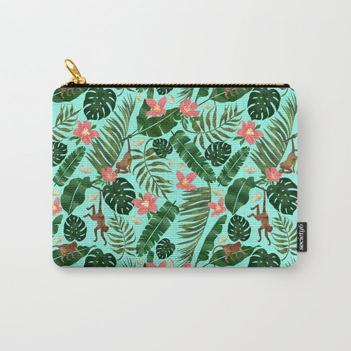Tropical Garden - Mint Carry All Pouch Gallery Image 1