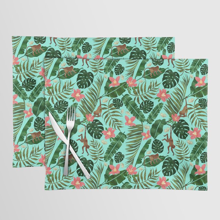 Tropical Garden - Mint Placemat Gallery Image 1