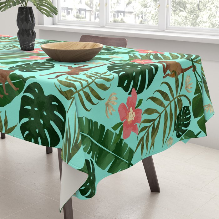 Tropical Garden - Mint Tablecloth Gallery Image 3