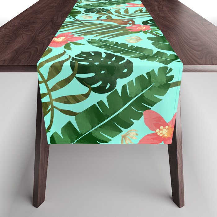 Tropical Garden - Mint Table Runner Gallery Image 1