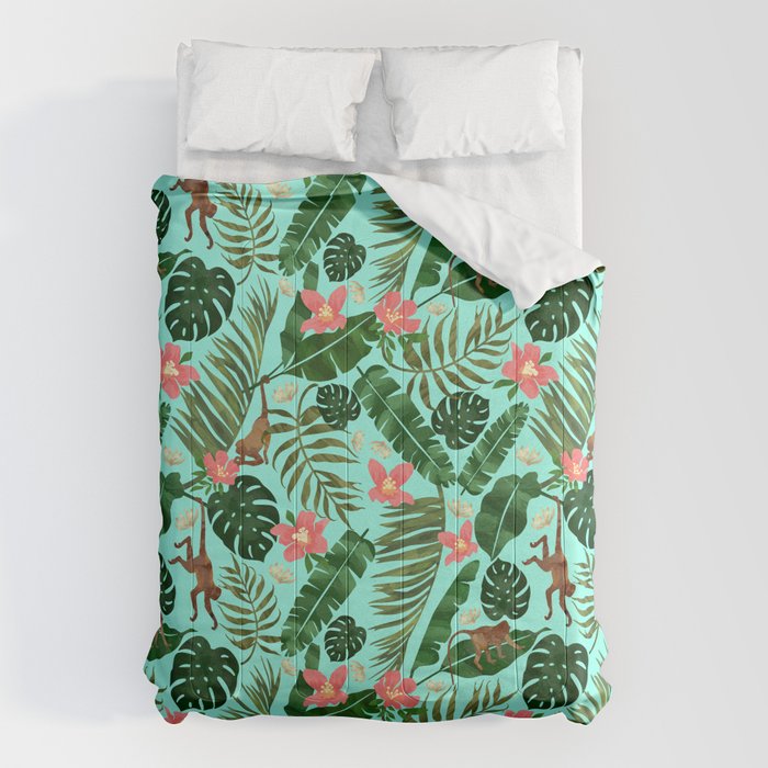 Tropical Garden - Mint Comforter Gallery Image 6