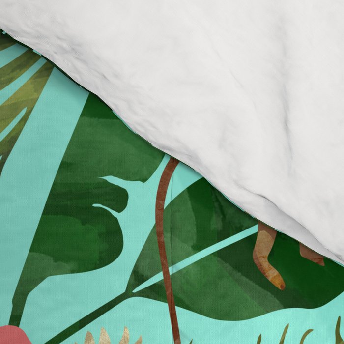 Tropical Garden - Mint Comforter Gallery Image 4