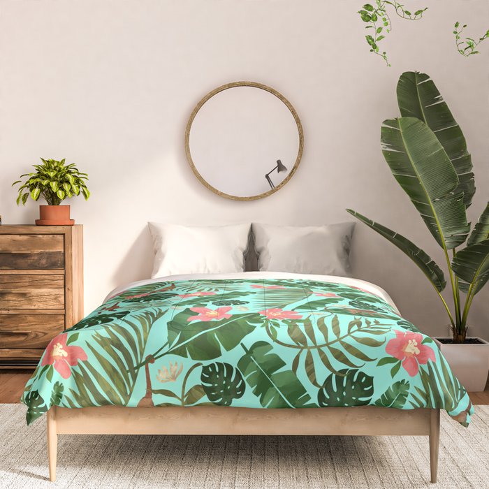 Tropical Garden - Mint Comforter Gallery Image 3