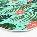 Tropical Garden - Mint Bath Mat Gallery Image 3