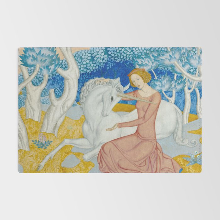 The Maid and the Unicorn - Edmund Dulac - 1938  Rug Gallery Image 2