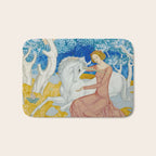 The Maid and the Unicorn - Edmund Dulac - 1938  Bath Mat Gallery Image 1