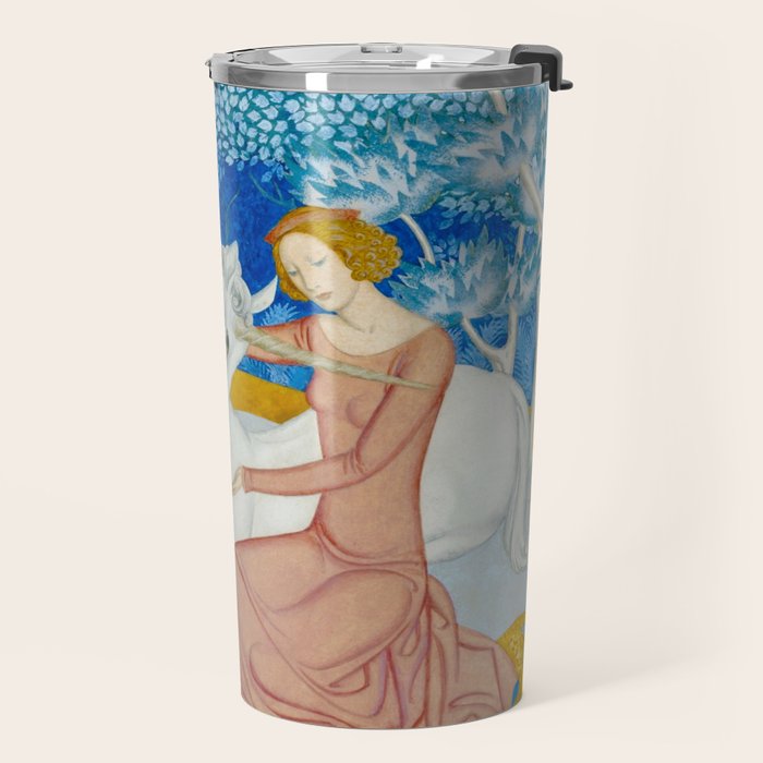 The Maid and the Unicorn - Edmund Dulac - 1938  Travel Mug Gallery Image 2