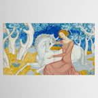 The Maid and the Unicorn - Edmund Dulac - 1938  Tablecloth Gallery Image 2
