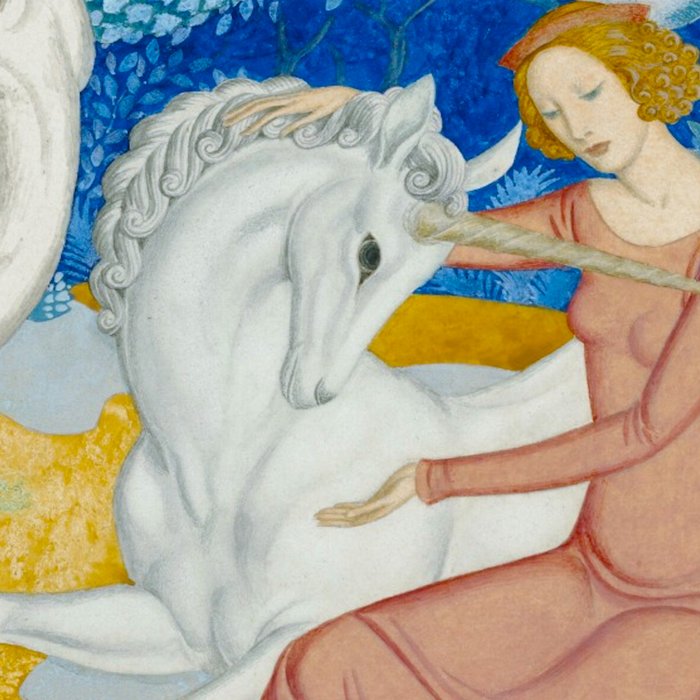 The Maid and the Unicorn - Edmund Dulac - 1938  Coffee Mug Gallery Image 2