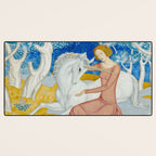 The Maid and the Unicorn - Edmund Dulac - 1938  Desk Mat Gallery Image 3