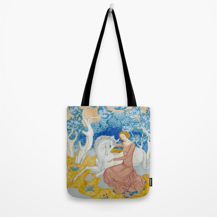 The Maid and the Unicorn - Edmund Dulac - 1938  Tote Bag Gallery Image 2