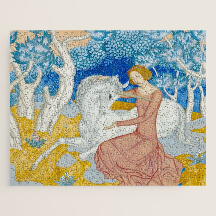 The Maid and the Unicorn - Edmund Dulac - 1938  Jigsaw Puzzle Gallery Image 1