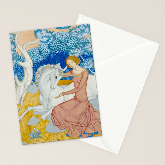 The Maid and the Unicorn - Edmund Dulac - 1938  Stationery Card Gallery Image 2