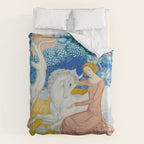 The Maid and the Unicorn - Edmund Dulac - 1938  Duvet Cover Gallery Image 6