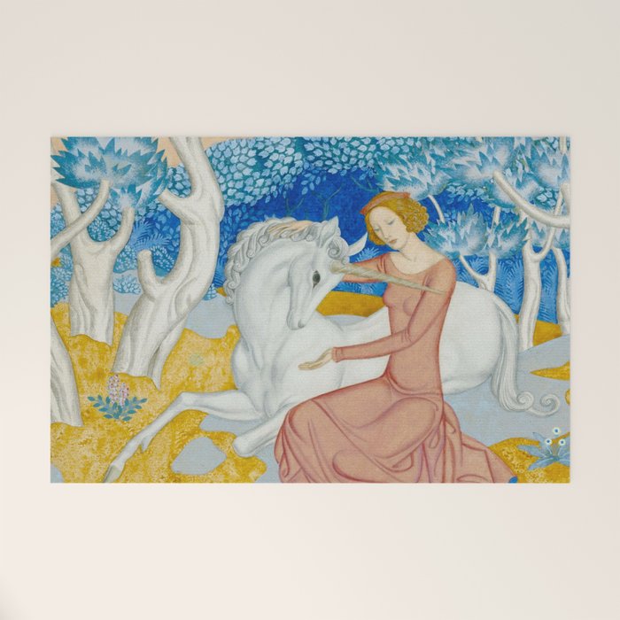 The Maid and the Unicorn - Edmund Dulac - 1938  Welcome Mat Gallery Image 1