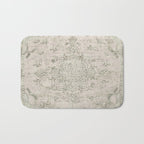 Antique Persian Neutral Vintage Rug Print Cream Bath Mat Gallery Image 1
