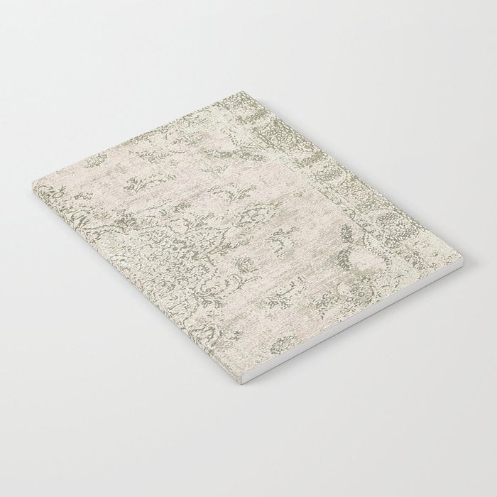 Antique Persian Neutral Vintage Rug Print Cream Notebook Gallery Image 1