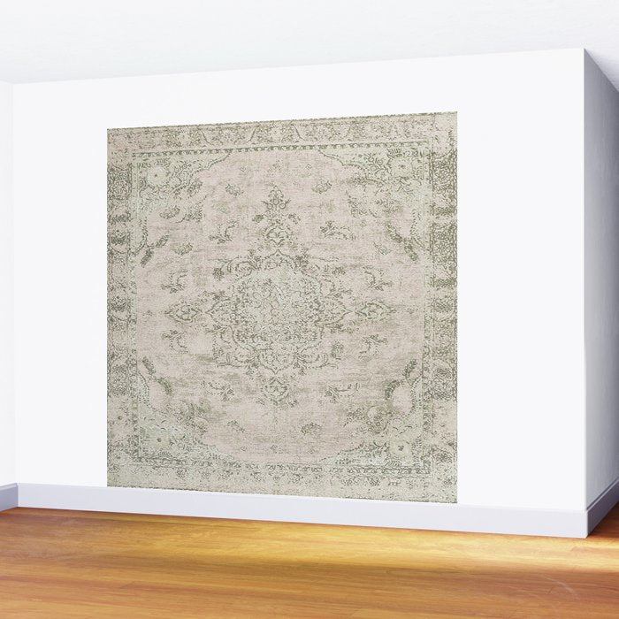 Antique Persian Neutral Vintage Rug Print Cream Wall Mural Gallery Image 2