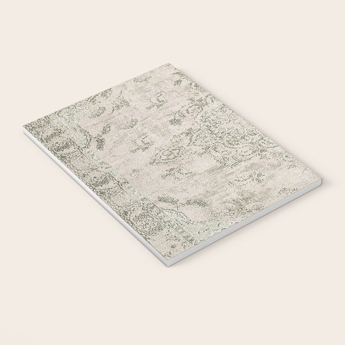Antique Persian Neutral Vintage Rug Print Cream Notebook Gallery Image 3