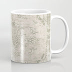 Antique Persian Neutral Vintage Rug Print Cream Coffee Mug Gallery Image 1