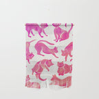 Cat Positions - Pink OmbrÃ© Palette Wall Hanging Gallery Image 1