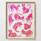 Cat Positions - Pink OmbrÃ© Palette Serving Tray Gallery Image 1
