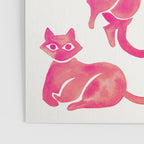 Cat Positions - Pink OmbrÃ© Palette Poster Gallery Image 3