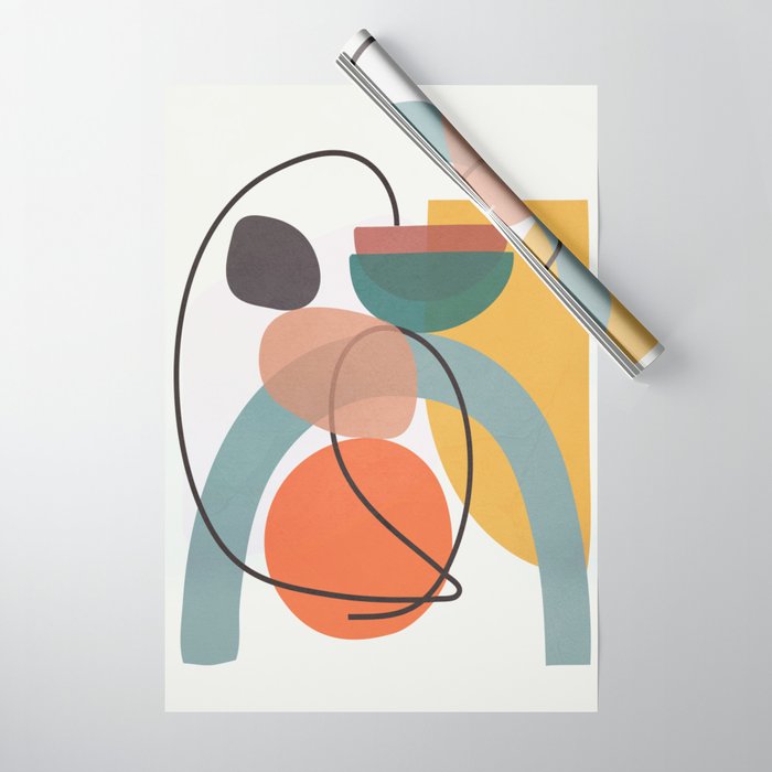 Abstract Modern Art 13 Wrapping Paper Gallery Image 1