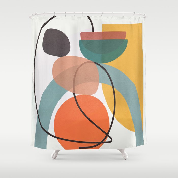Abstract Modern Art 13 Shower Curtain Gallery Image 1