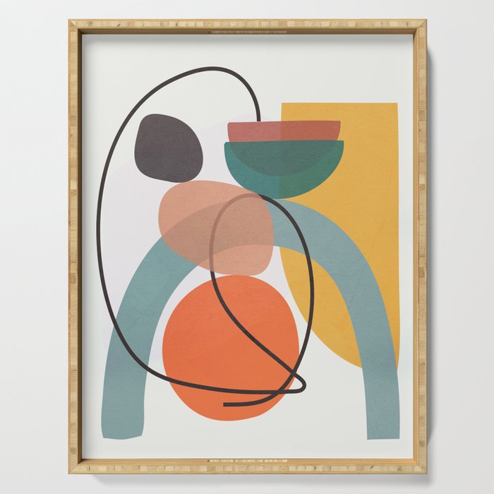 Abstract Modern Art 13 Serving Tray Gallery Image 1