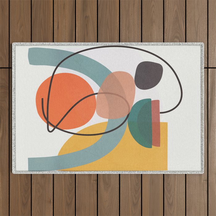 Abstract Modern Art 13 Outdoor Rug Gallery Image 1