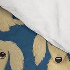 Longhaired Cream Dachshund Cartoon Dog Comforter Gallery Image 4