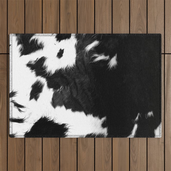 Rustic Cowhide Outdoor Rug Gallery Image 1