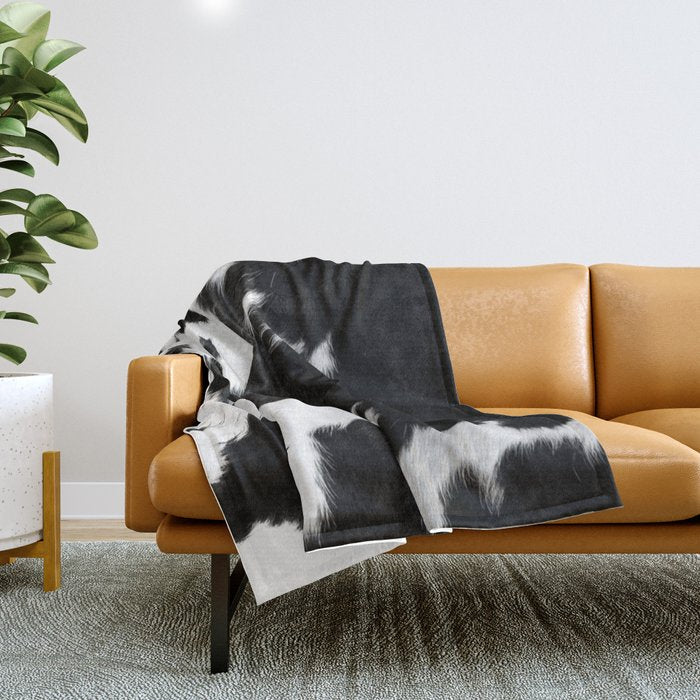 Rustic Cowhide Throw Blanket Gallery Image 1