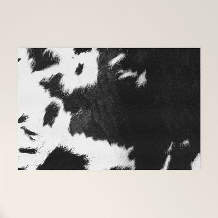 Rustic Cowhide Welcome Mat Gallery Image 1