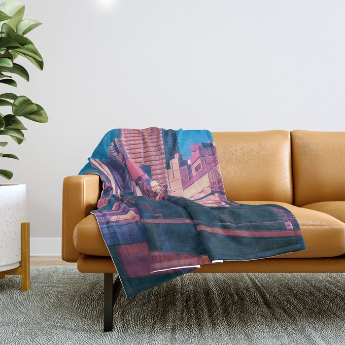 Early Morning Tokyo Throw Blanket Gallery Image 1