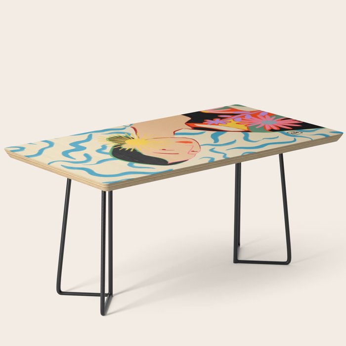 SMILING WOMAN AND SUNSHINE Coffee Table Gallery Image 1