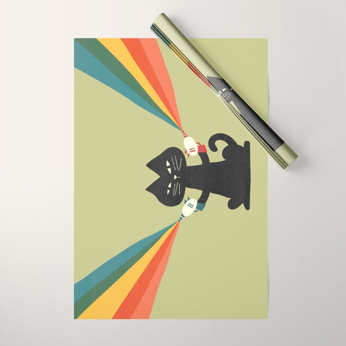 Ray gun cat Wrapping Paper Gallery Image 1