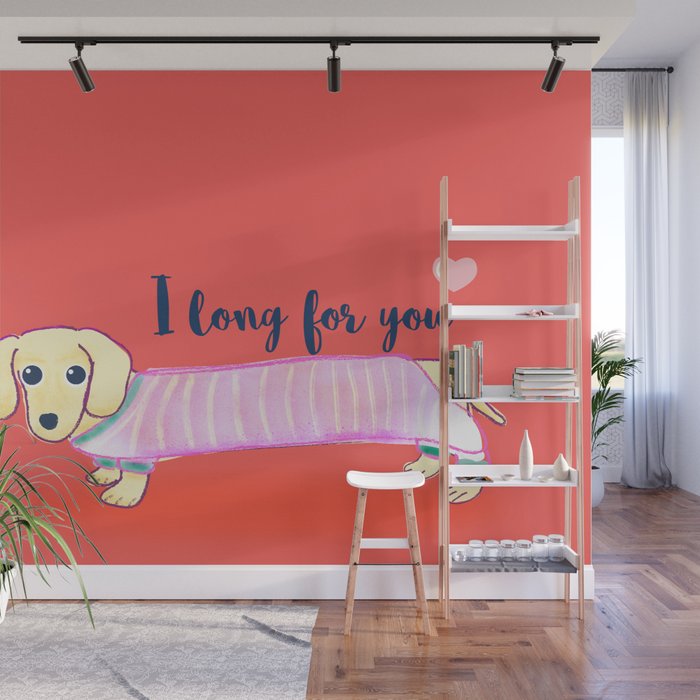 Valentine's Day dachshund dog Wall Mural Gallery Image 1