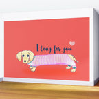 Valentine's Day dachshund dog Wall Mural Gallery Image 2