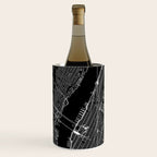 New York City Black Map Wine Chiller Gallery Image 2