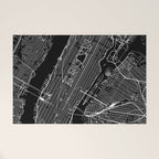 New York City Black Map Welcome Mat Gallery Image 1