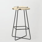 Wonky Smiley Face - Black and Cream Stool Gallery Image 1