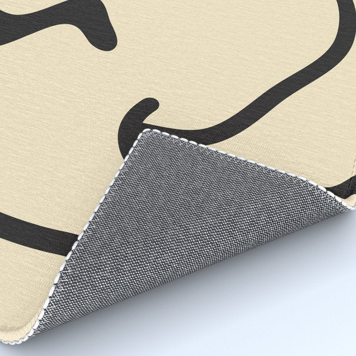 Wonky Smiley Face - Black and Cream Rug Gallery Image 4