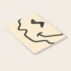 Wonky Smiley Face - Black and Cream Notebook Gallery Image 3