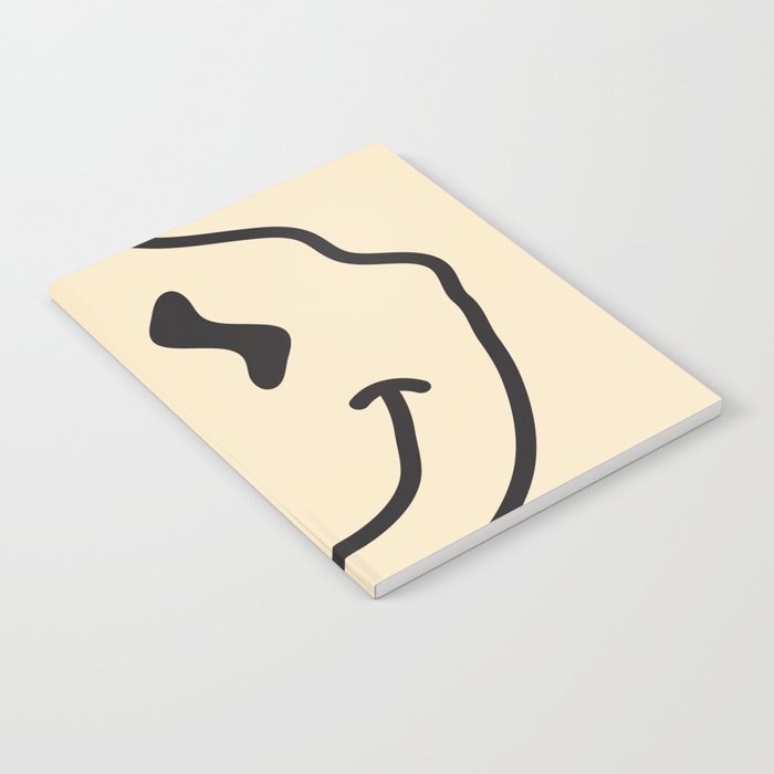 Wonky Smiley Face - Black and Cream Notebook Gallery Image 2