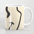 Wonky Smiley Face - Black and Cream Coffee Mug Gallery Image 1