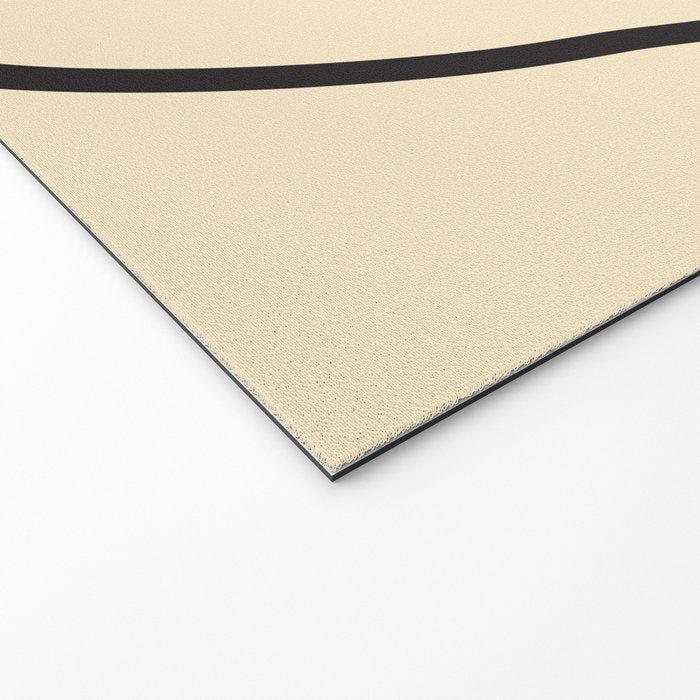 Wonky Smiley Face - Black and Cream Welcome Mat Gallery Image 2