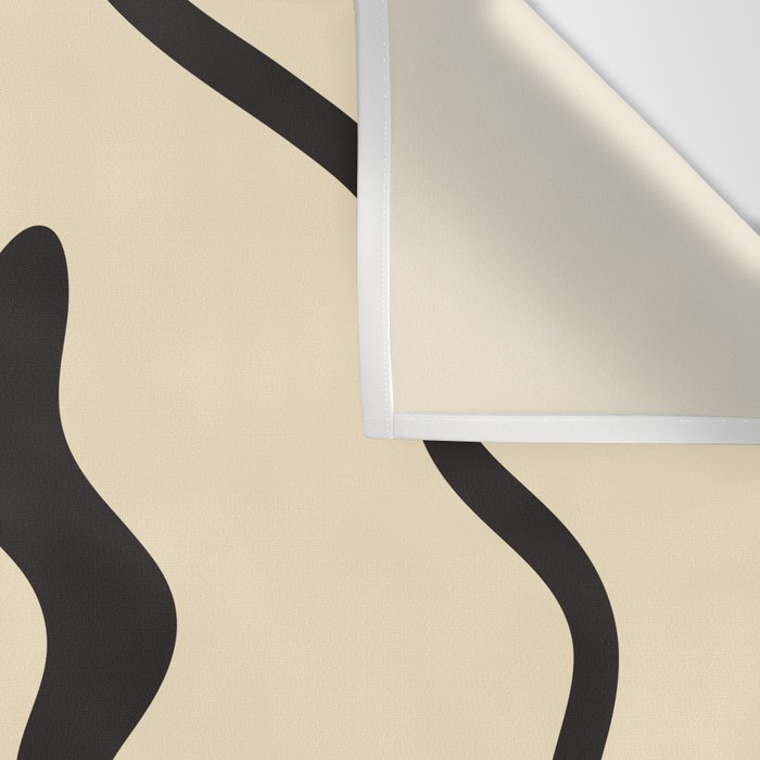 Wonky Smiley Face - Black and Cream Wall Tapestry Gallery Image 3