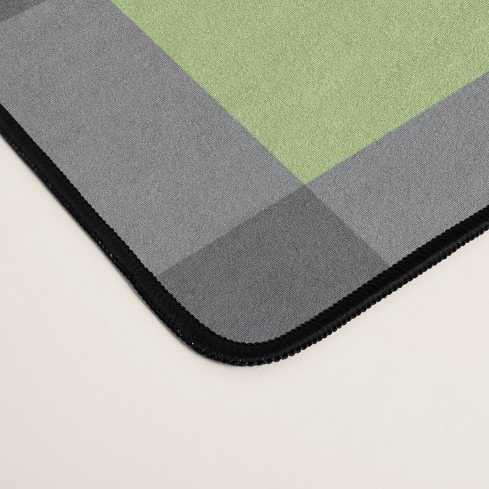 Small Blocks - Spring Green and Grays Desk Mat Gallery Image 4